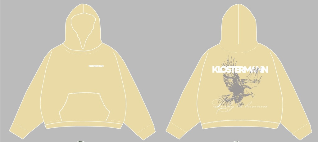 [P001067] Hoodie Beige Sepshe (S, Klostermann logo)